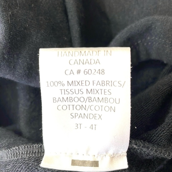 MW Toddler Black Hooded Short Sleeved Top, Size 3/4T - Picture 6 of 7